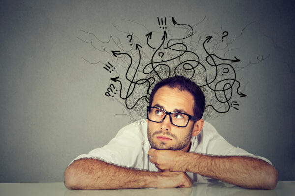 Business Man Thinking Contemplating A Solution